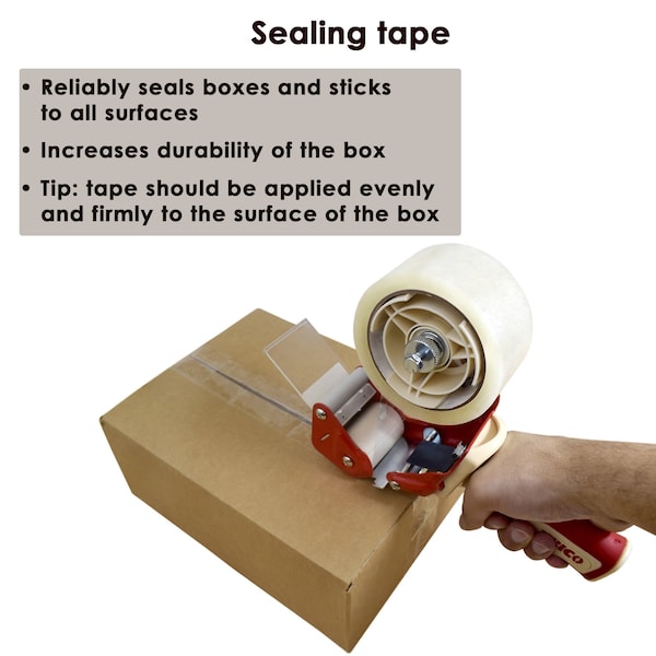 Idl Packaging 2in x 110 yd Sealing Tape 3.1 mil, Clear Packing Tape for Carton Sealing, Moving, Packing, 3PK 3x-1231 - main